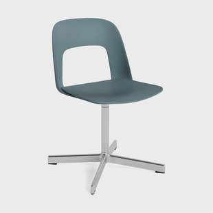 HAY Layout Chair 131 stoel Ocean-gepolijst aluminium