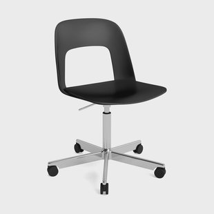 HAY Layout Chair 141 stoel Zwart-gepolijst aluminium
