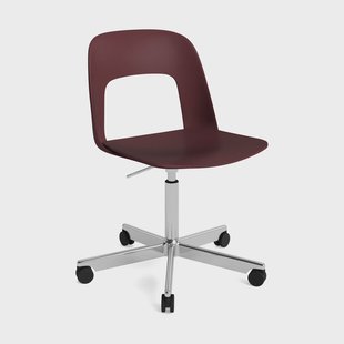HAY Layout Chair 141 stoel Bordeaux-gepolijst aluminium