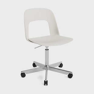 HAY Layout Chair 141 stoel Crèmewit-gepolijst aluminium