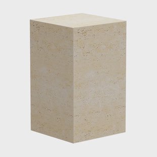 NORR11 Cubism bijzettafel Travertin, 30x30x50 cm
