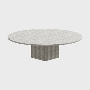 NORR11 Soho salontafel Zilver travertin, Ø120x35 cm