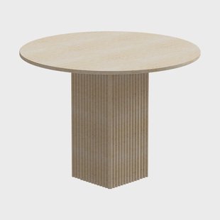 NORR11 Soho eettafel Beige travertin, Ø120x72 cm