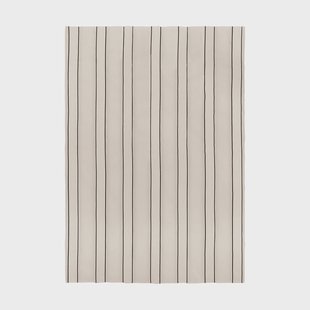 Ferm Living Twill sprei Off-white-zwart, 180x260 cm