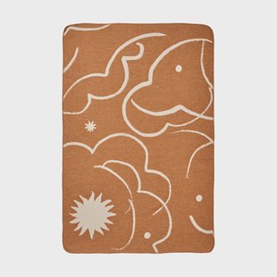 Ferm Living Skye plaid Sienna-parchment, 80x120 cm