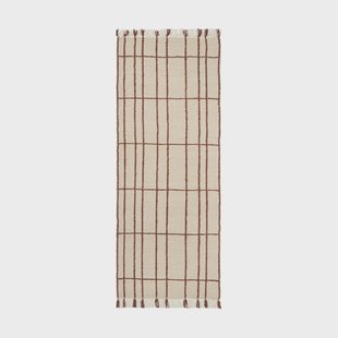Ferm Living Sen vloerkleed Parchment-chestnut, 80x200 cm