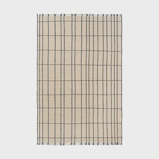Ferm Living Sen vloerkleed Parchment-indigo, 200x300 cm