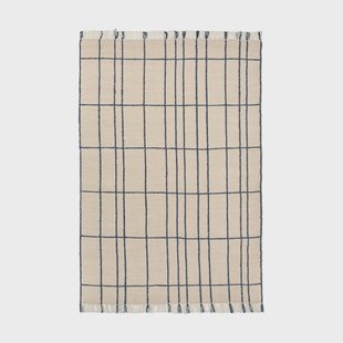 Ferm Living Sen vloerkleed Parchment-indigo, 170x240 cm