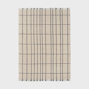 Ferm Living Sen vloerkleed Parchment-indigo, 140x200 cm