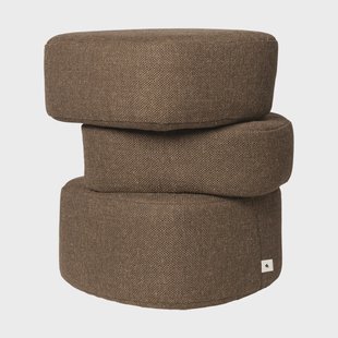Ferm Living Plyo Staple zitpoef Donkerbruin