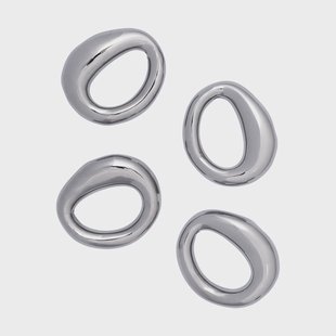 Ferm Living Orrith servetring 4-pack Zilver