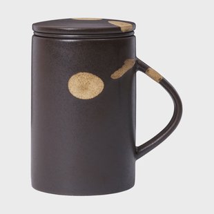 Ferm Living Koyo theemok met theezeef 40 cl Donkerbruin-buff