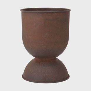 Ferm Living Hourglass bloempot klein Ø30 cm Roest