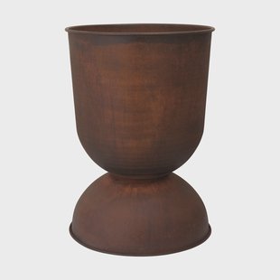 Ferm Living Hourglass bloempot groot Ø50 cm Roest