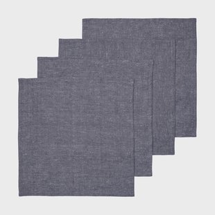 Ferm Living Hale servet 4-pack Indigo blue, 35x35 cm