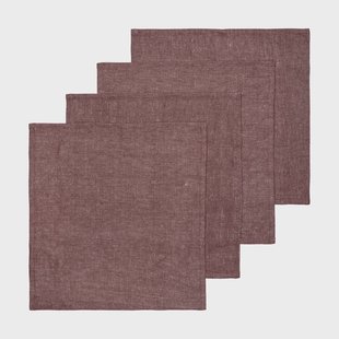 Ferm Living Hale servet 4-pack Chestnut, 35x35 cm