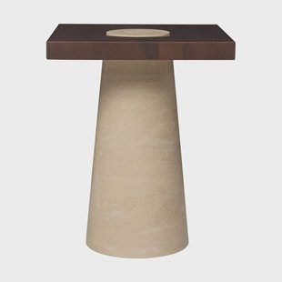 Ferm Living Grova bijzettafel Travertin, 40x40x50 cm