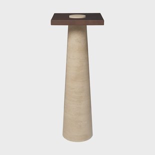 Ferm Living Grova sokkel Travertin, 30x30x80 cm