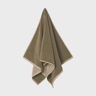 Ferm Living Ekko handdoek Olive-cashmere, 50x100 cm