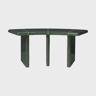 Ferm Living Deya curved zitbank Donkergroen, 110x40x45,5 cm