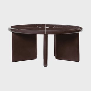 Ferm Living Deya salontafel Ø80x32 cm Chestnut brown