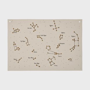 Ferm Living Constellation textielkaart Ongekleurd, 70x100 cm
