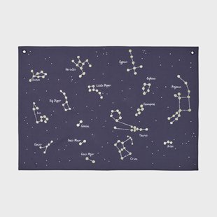 Ferm Living Constellation textielkaart Donkerblauw, 70x100 cm