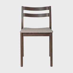Ferm Living Boda stoel Gestoffeerde zitting soft bouclé, donker gebeitst beuken-naturel