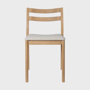 Ferm Living Boda stoel Gestoffeerde zitting rugged bouclé, eiken-naturel