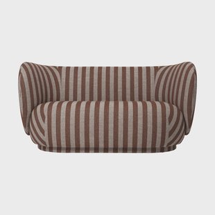 Ferm Living Rico bank 2-zits Louisiana, Sand-chocolate