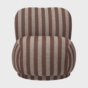 Ferm Living Rico lounge chair piccolo fauteuil Louisiana, Sand-chocolate
