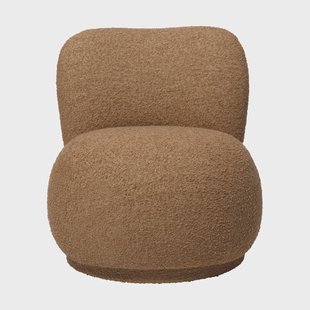 Ferm Living Rico lounge chair raw bouclé piccolo fauteuil Tan