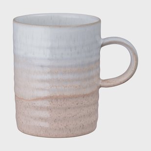Denby Kiln Coral geribbelde mok Koraal-beige, Ø8 cm