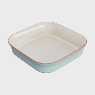 Denby Heritage Pavilion ovenschaal Blauw-beige, vierkant