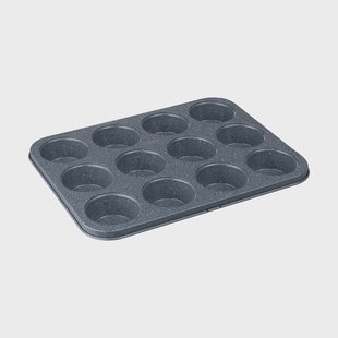 Denby Quantanium Finish muffinvorm Grijs, 12 stuks