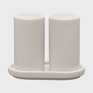 blomus Pilar zout- & peperstel 2-delig Moonbeam, Ø4,5x11,5 cm
