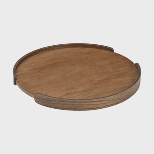 Cooee Design Woody dienblad Donkergebeitst eiken, Ø35 cm
