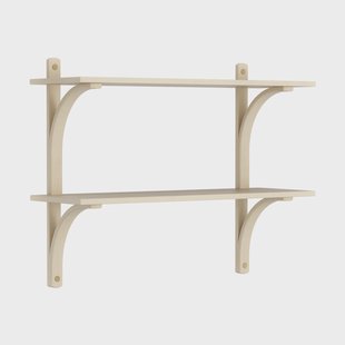 Swedese Levi wandplank Gelakt essenhout-messing,2 planken,90 cm