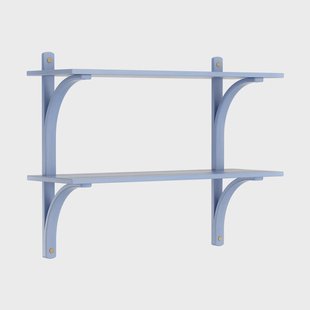 Swedese Levi wandplank Ilke blauw-messing,2 planken,90 cm