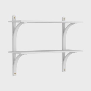 Swedese Levi wandplank Wit essenhout-messing,2 planken,90 cm