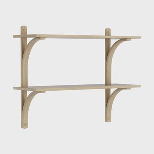 Swedese Levi wandplank Gelakt eiken-messing,2 planken,90 cm
