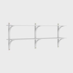 Swedese Levi wandplank Wit essenhout-messing,2 planken,180 cm