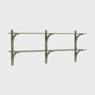 Swedese Levi wandplank Mosgroen-messing,2 planken,180 cm
