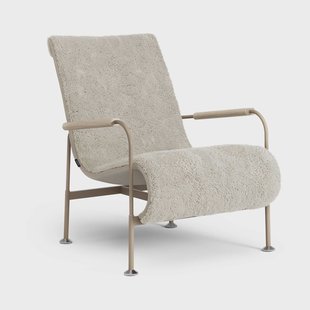 Swedese Serpentine fauteuil Schapenvacht Moonlight-nutmeg