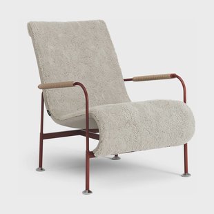 Swedese Serpentine fauteuil Schapenvacht Moonlight-rood-Tärnsjö Nature