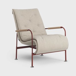 Swedese Serpentine fauteuil Stof Romo Linara Rye-rood-Tärnsjö Nature