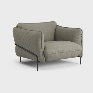 Swedese Continental fauteuil Sealife Green/black-zwartgelaktstaal