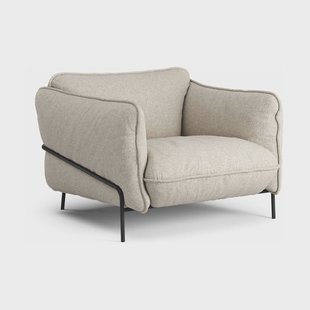 Swedese Continental fauteuil Wave Sand-zwartgelaktstaal