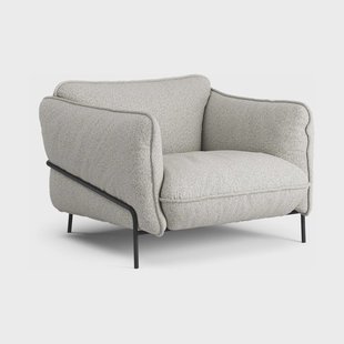 Swedese Continental fauteuil Wave Sky-zwartgelaktstaal