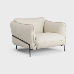 Swedese Continental fauteuil Wave Champagne-zwartgelaktstaal